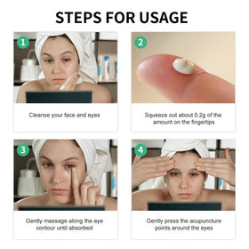 SORYA caffeine eye cream packaging box highlights core ingredients.