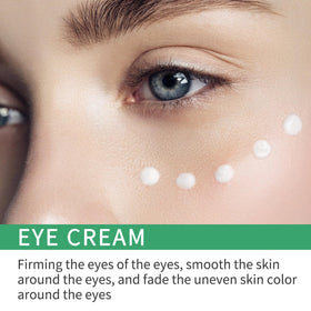 SORYA caffeine eye cream under-eye application demonstrating quick absorption.