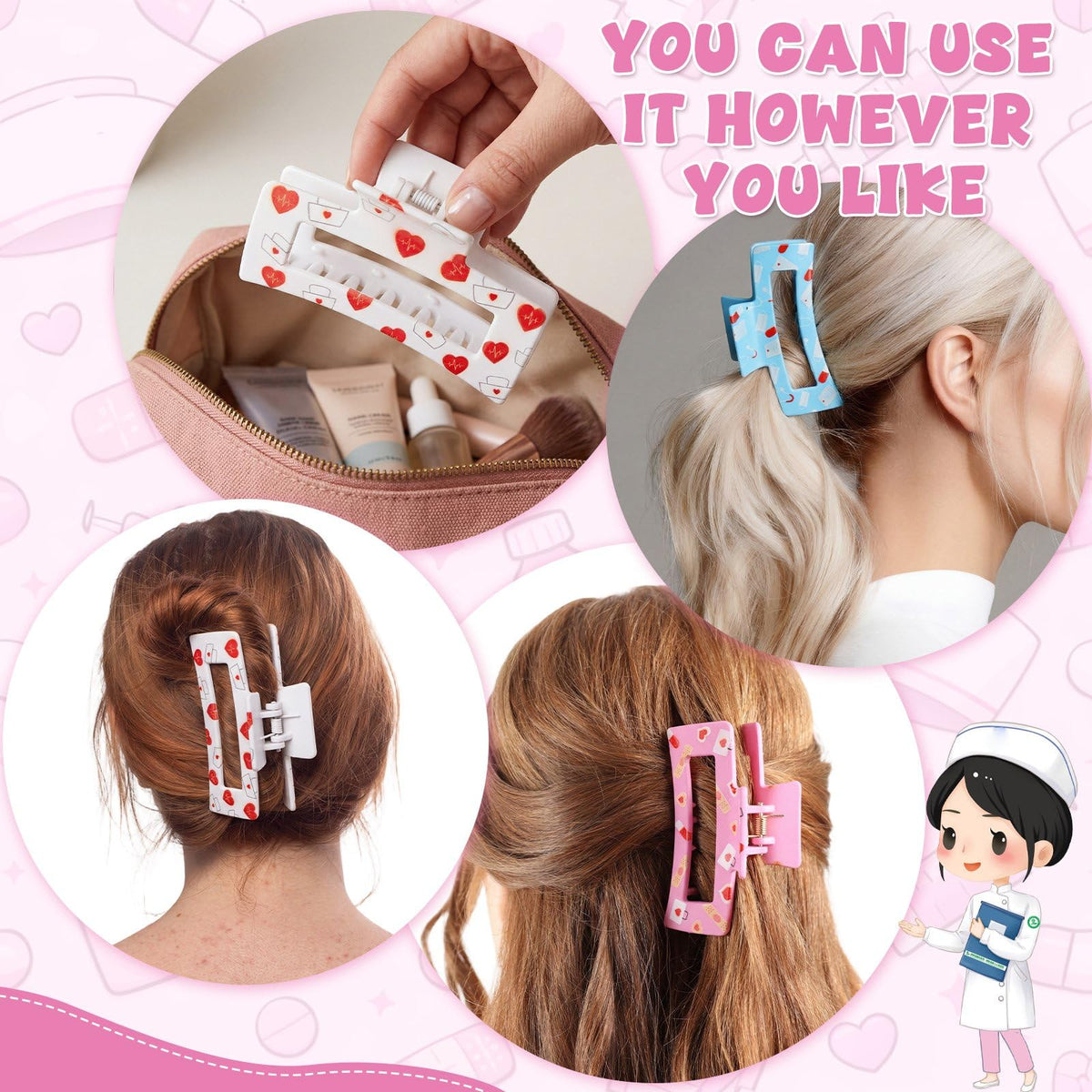 Sosation gift set includes cards and organza bags for Nurses' Day gifts