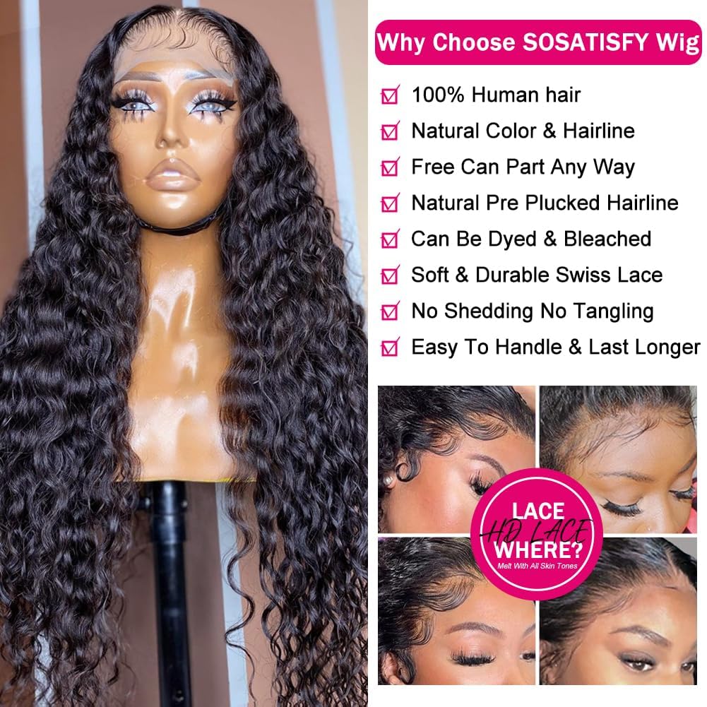 SOSATISFY 180-density Brazilian virgin hair wig adds full volume and bounce