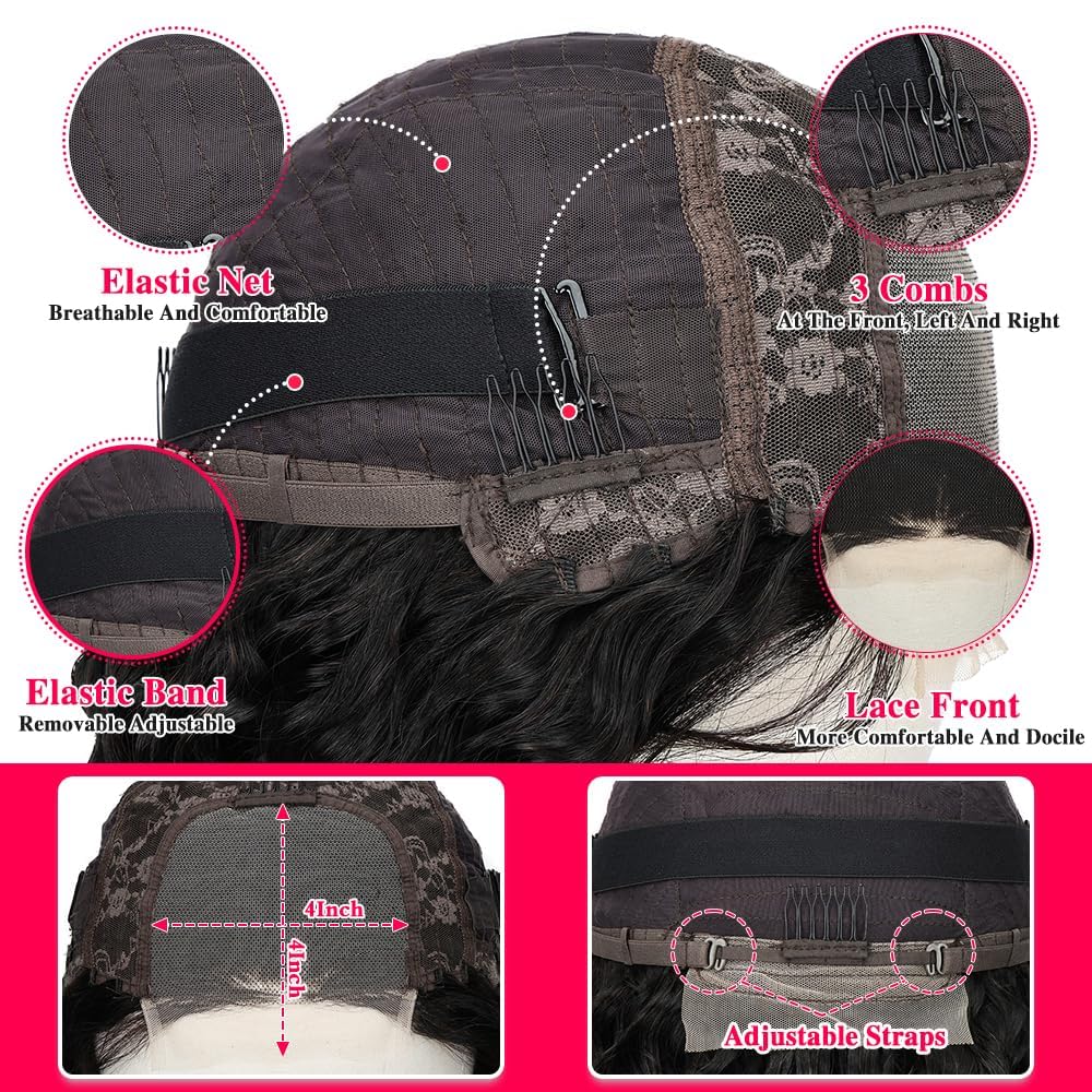 SOSATISFY 4x4 HD lace closure wig for breathable fit and easy parting