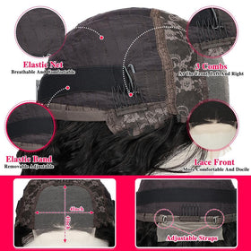 SOSATISFY 4x4 HD lace closure wig for breathable fit and easy parting