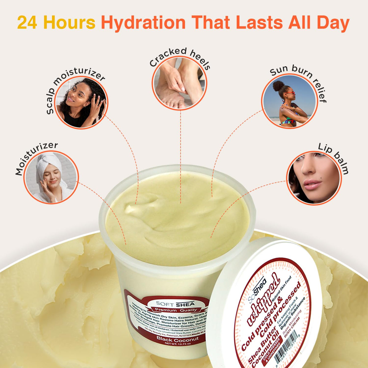 SoShea application on dry skin delivering lightweight hydration