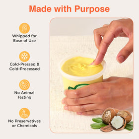 SoShea Vanilla Spice jar label indicates vegan, dye-free formula
