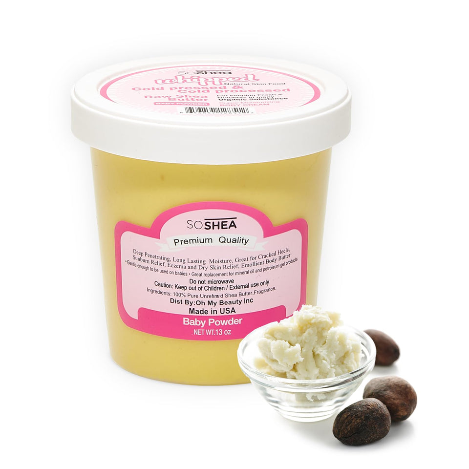SoShea whipped shea butter jar for deep hydration