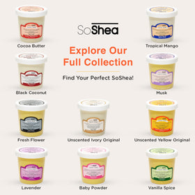 SoShea lavender scented packaging suggests soothing after use