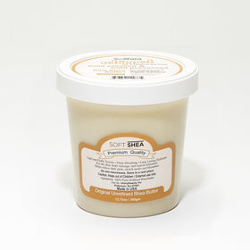 SoShea whipped shea butter unscented ivory jar for rich, lasting moisture.
