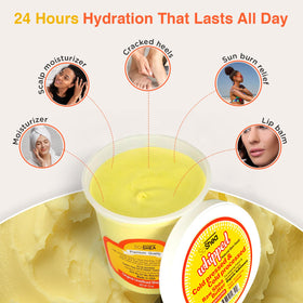 SoShea butter used as a light hair conditioner for smoother ends.