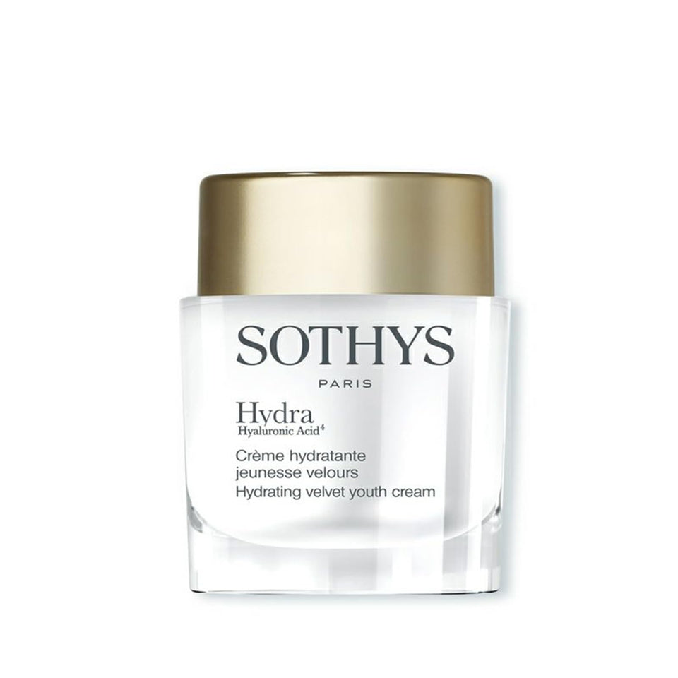 SOTHYS Hydrating Velvet Youth Cream packaging conveys premium skincare experience and elegance.