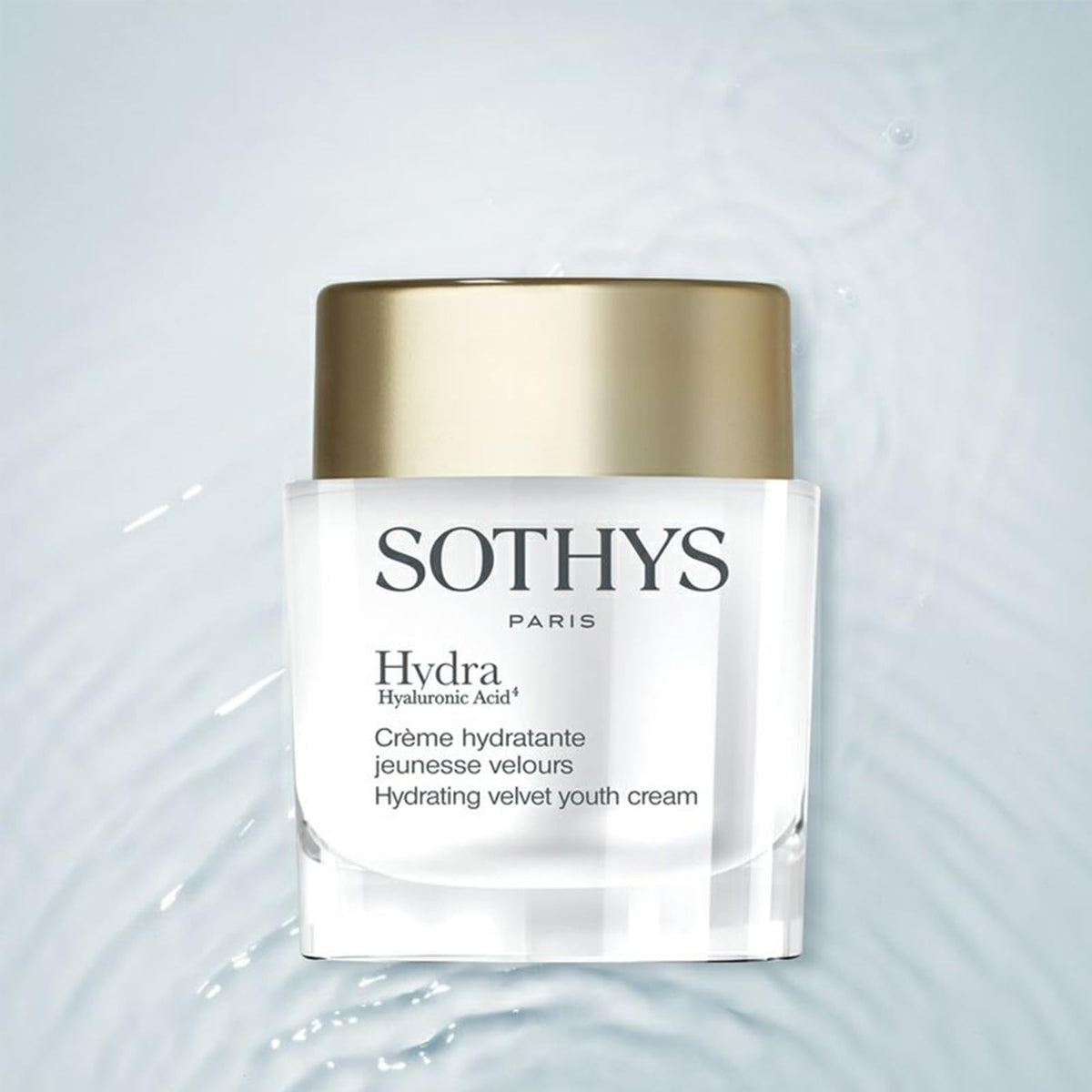 SOTHYS Hydrating Velvet Youth Cream swatch on skin shows hydration and a smooth finish.