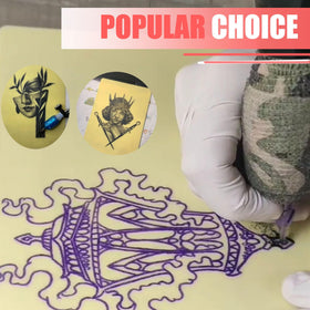SOTICA 3mm tattoo skin color-absorption demo with ink.