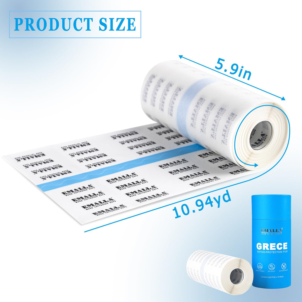 Sotica derm shield matte film applied to skin to minimize glare and preserve aesthetics.