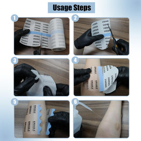 Sotica easy application with back grid lines and simple steps to apply.