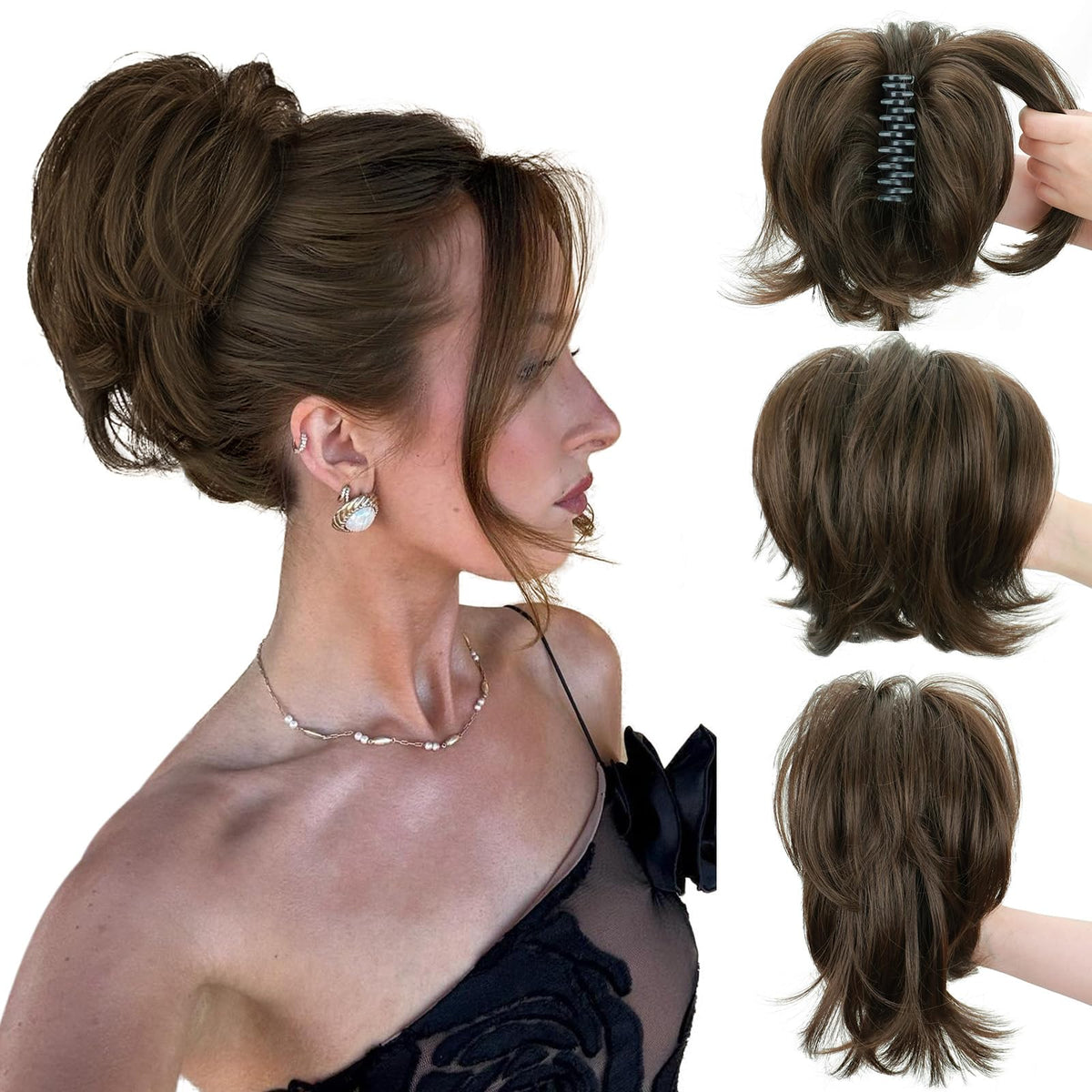 Sotpmal Claw Clip Ponytail Extension showing hidden wires for natural blend and flexible styling.