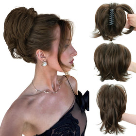 Sotpmal Claw Clip Ponytail Extension showing hidden wires for natural blend and flexible styling.