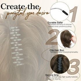 Sotpmal ponytail adds zero-effort natural volume for quick updos and events.