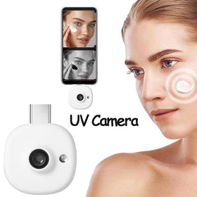 Soufyuane Mini UV Camera makeup-removal-check confirms clean skin with no residue