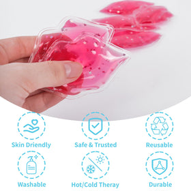 Soulagers reusable hot compress: versatile heat therapy for lips.