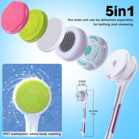 SoulBay soft bristle heads provide delicate skin cleansing.