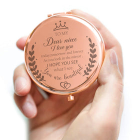 Soulpetals pocket-size mirror fits purses for quick checks