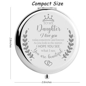 Soulpetals rose gold compact mirror fits handbags and purses.