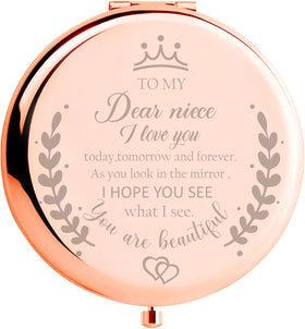 Soulpetals rose gold compact mirror for on-the-go touch-ups