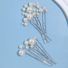 Soulshow bendable pearl hair pin, flexible styling for creative updos.