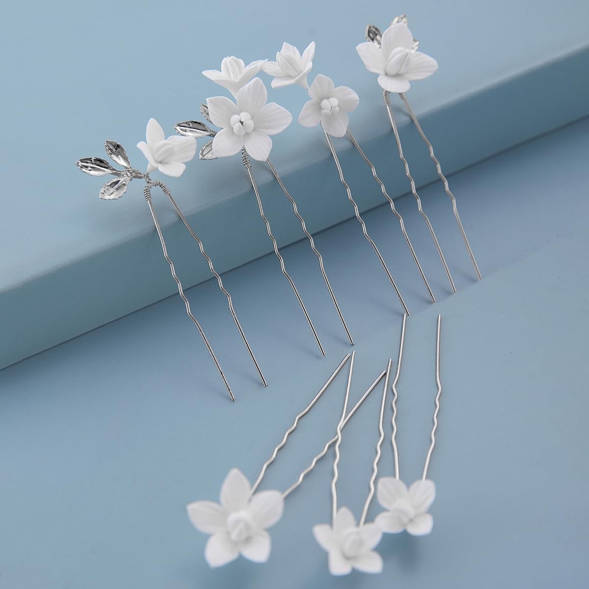 Soulshow polymer clay flower pin with silver accent, lightweight for long wear.
