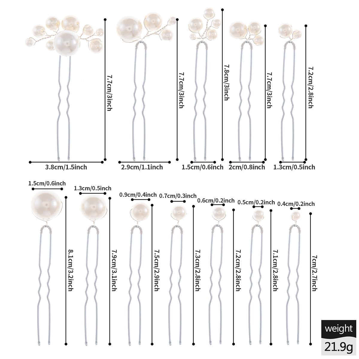 Soulshow wedding hair pin pearl styling option, ideal for formal events and photo-ready looks.