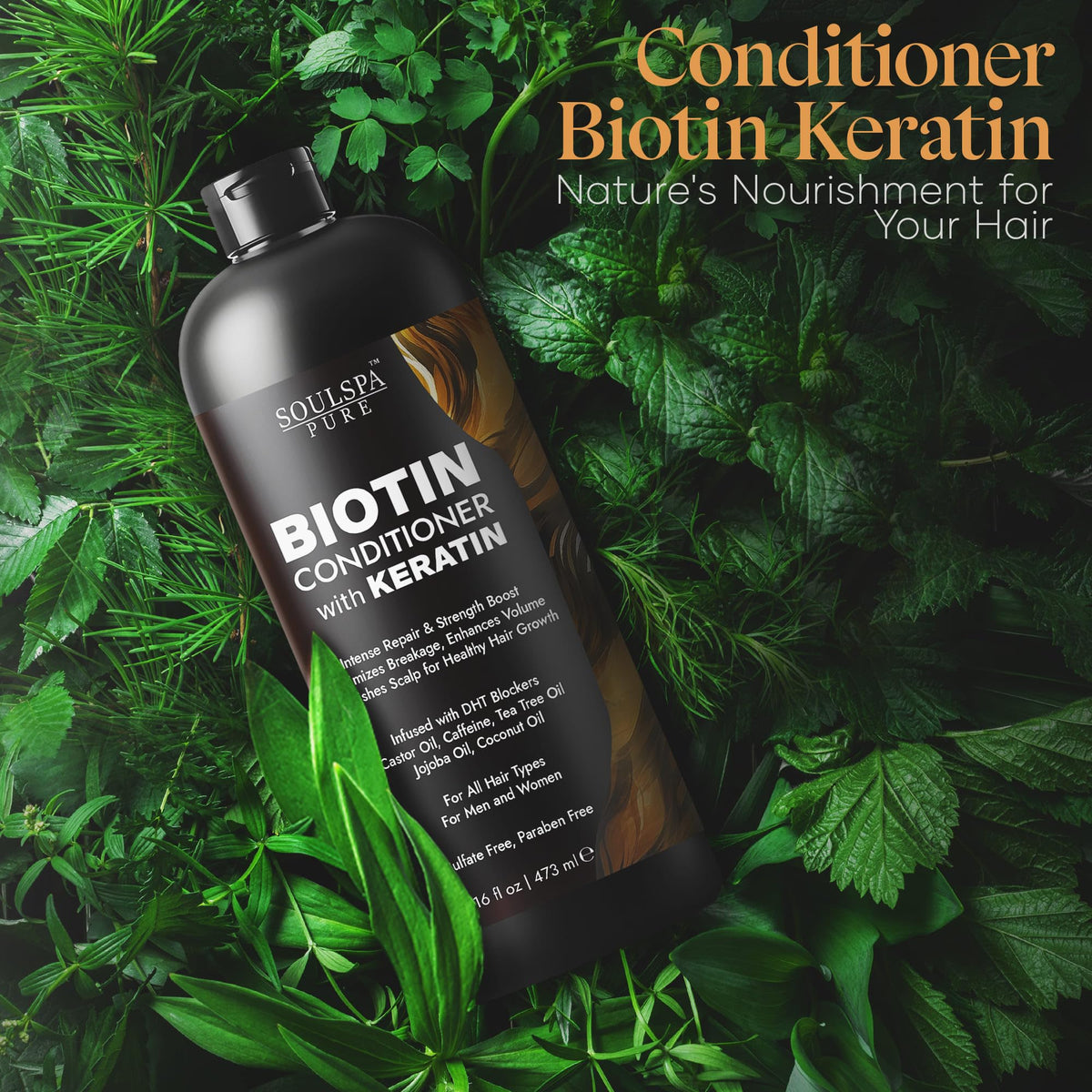 SOULSPA PURE Biotin Conditioner on color-treated hair preserves vibrancy