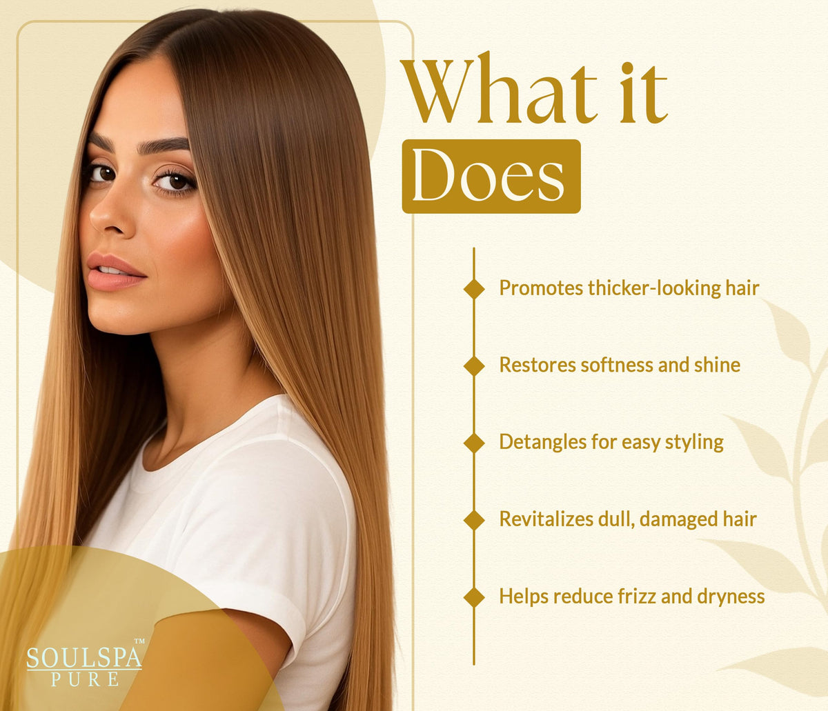 SOULSPA PURE biotin shampoo bottle supports gentle cleansing and thickening.