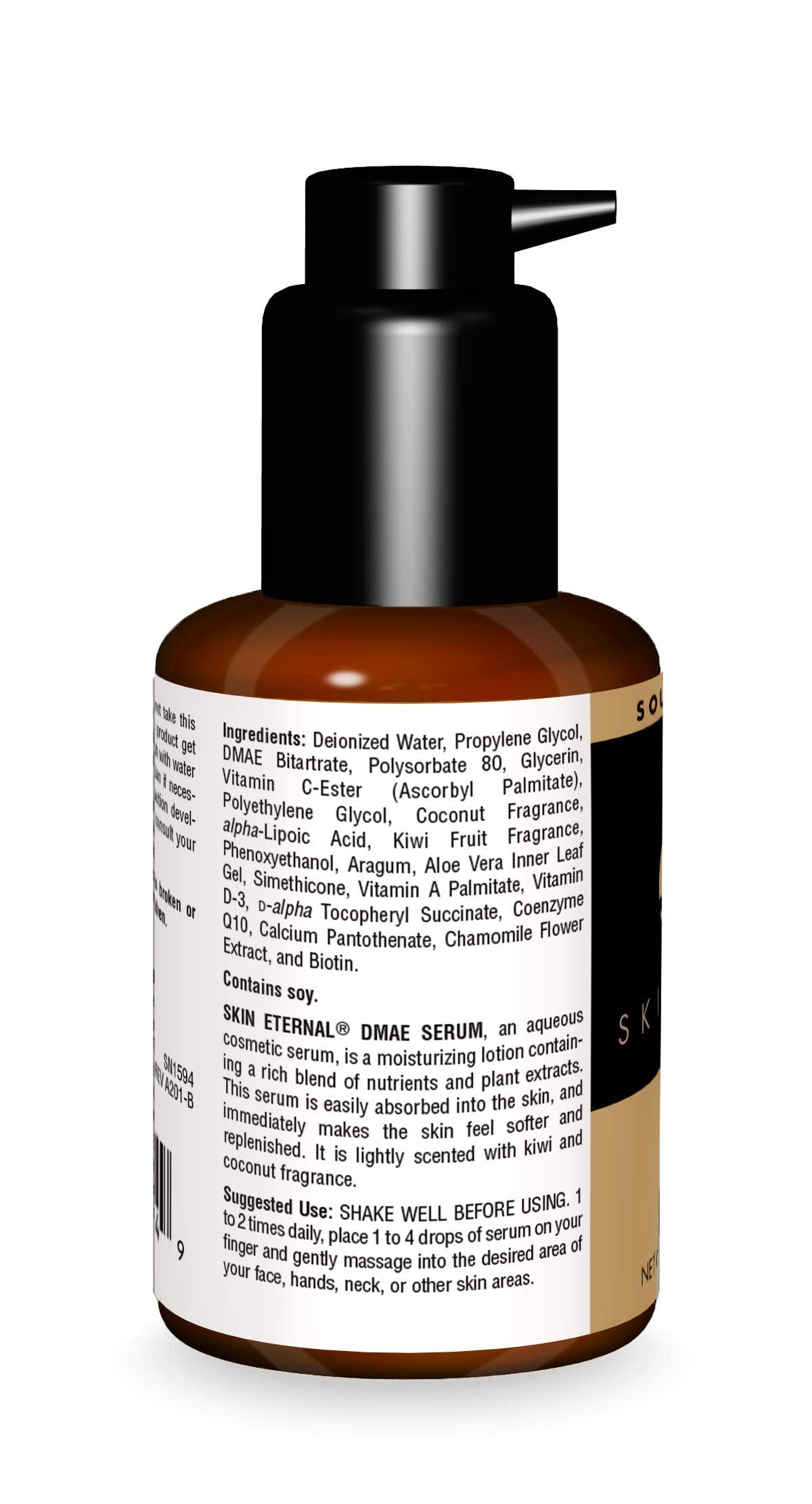 Applying Source Naturals Skin Eternal Serum to face and neck for hydration.