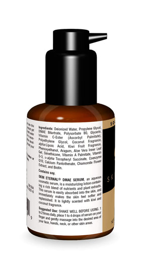 Applying Source Naturals Skin Eternal Serum to face and neck for hydration.