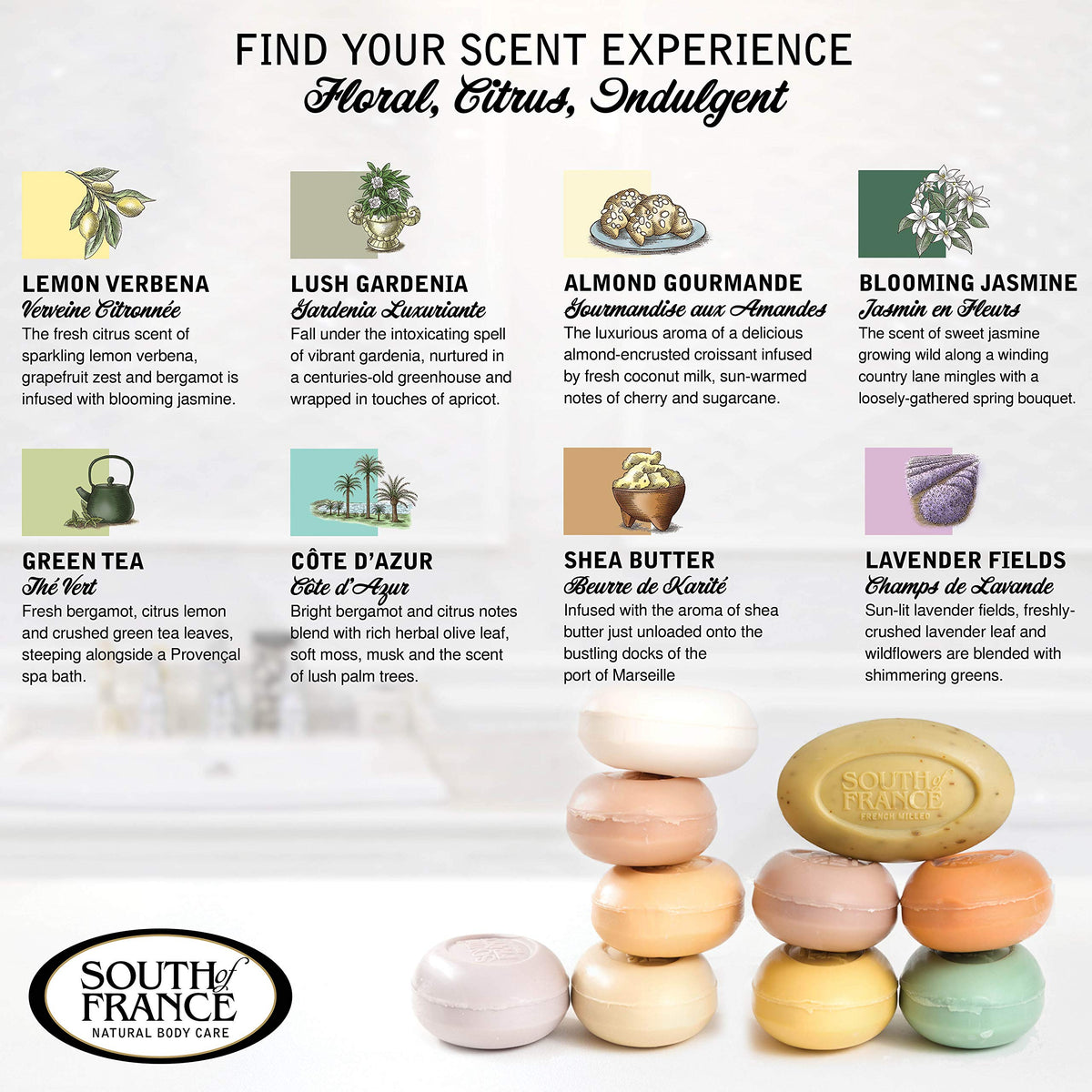 South Of France packaging close-up for premium presentation and storage