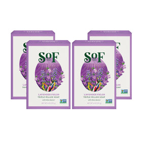 South Of France Lavender Fields bar soap with creamy lather.
