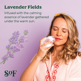 South Of France Lavender Fields soap uses organic shea butter for soft skin.