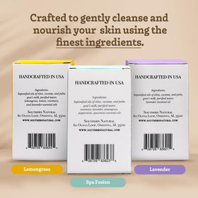 Southern Natural Goat Milk Soap Bar Spa Fusion—luxurious lather for a spa-like routine.