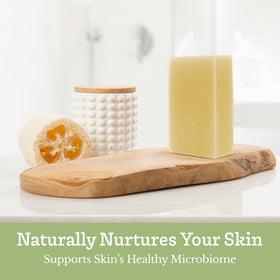 Southern Natural Rosemary Mint Goat Milk Soap Bar store display highlighting handmade quality.