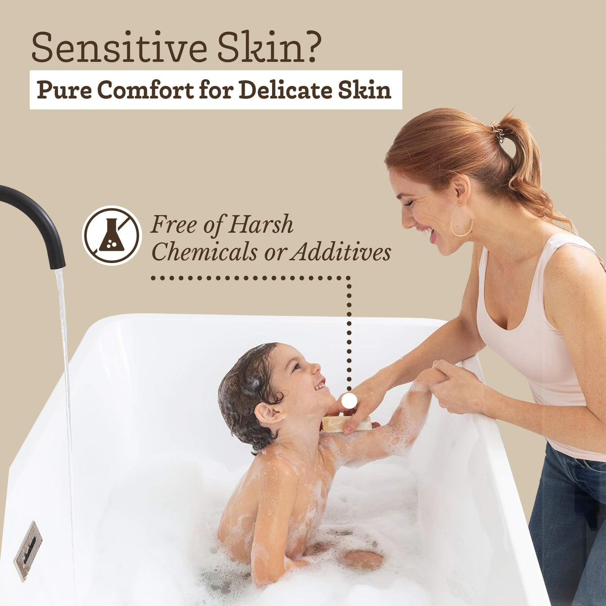 Southern Natural Oatmeal Milk & Honey goat soap bar soothes sensitive skin daily.