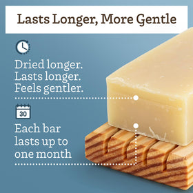 Gentle use of Southern Natural unscented goat milk soap for sensitive skin