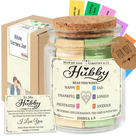SOUTHLISA Hubby Bible Verse Jar on a desk for daily faith reminders