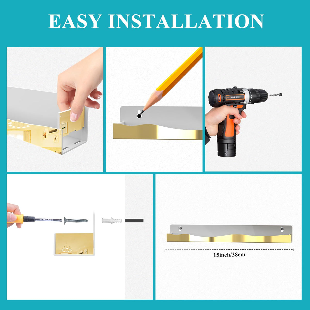 SOVQUEST hardware for drywall plaster and concrete included