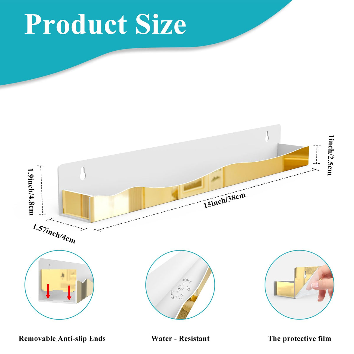 SOVQUEST six-pack floating shelves elevating nail products and decor