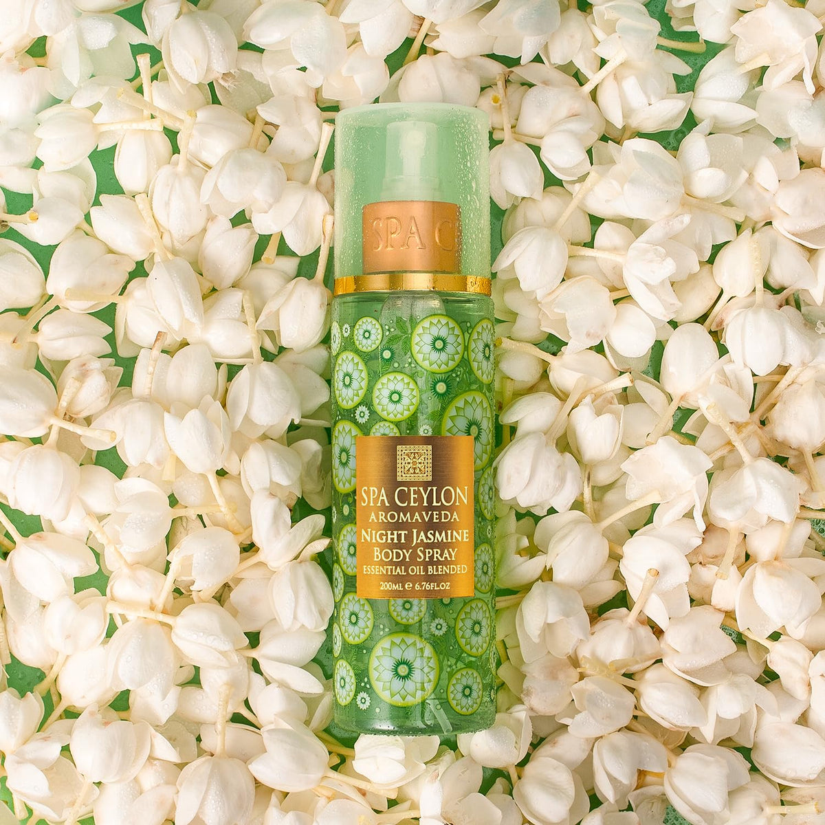 SPA CEYLON Night Jasmine spray-application demonstrates convenient mist for daily refresh.