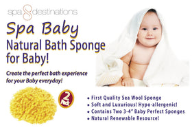 Spa Destinations baby sponge pair offers long-lasting use for families.