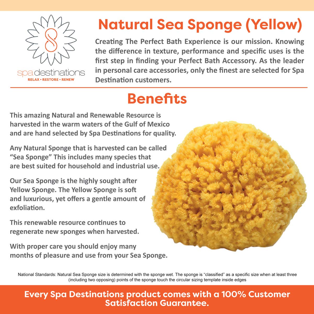 Spa Destinations sea sponge product shot, sustainable material for at-home spa routine