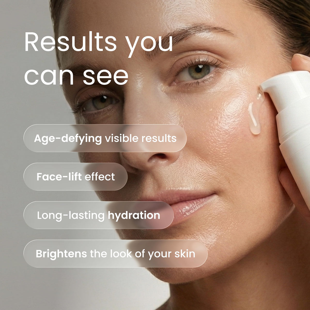 Closeup texture of The Spa Dr. Antioxidant Serum reveals a silky, non-greasy finish.