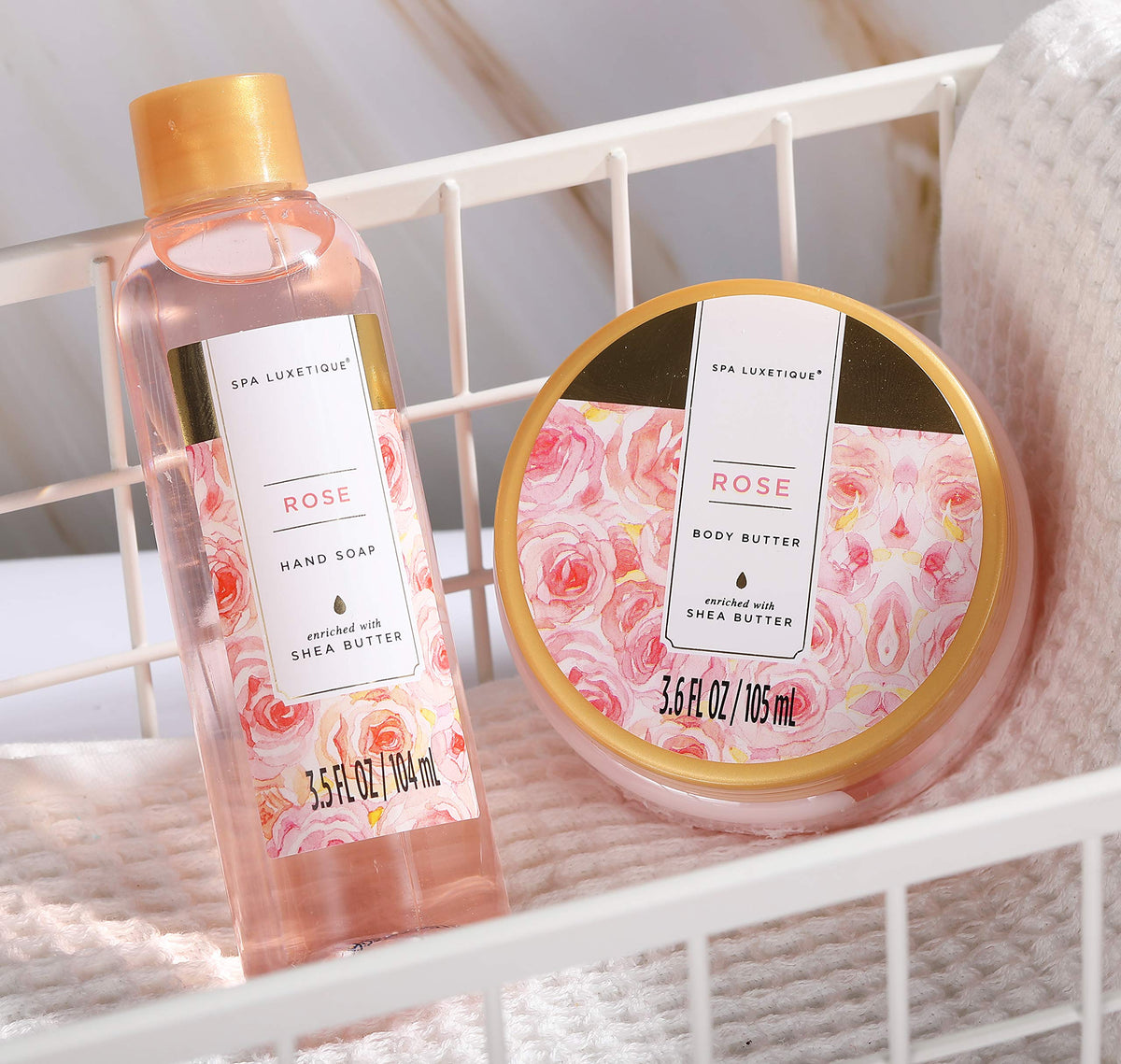 Spa Luxetique body butter nourishes skin during pampering.