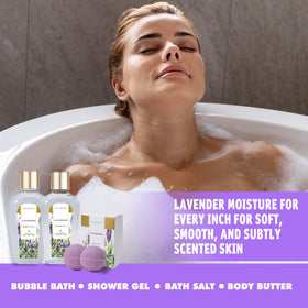 Spa Luxetique lavender body lotion for lasting hydration.