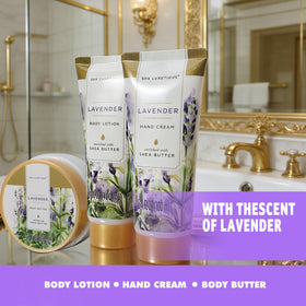 Spa Luxetique lavender hand cream for daily moisture.